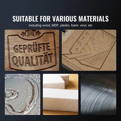 SucceBuy CNC Router Machine 3 Axis GRBL Control Wood Engraving Carving Milling Machine Kit for Wood Acrylic MDF PVC Plastic Foam