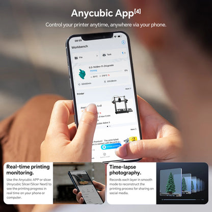 ANYCUBIC Kobra 3 V2 Combo AE Version 600mm/s Fast Printing 3D Printer Up to 8 Colors Filament Auto Drying APP Control 3D Printer