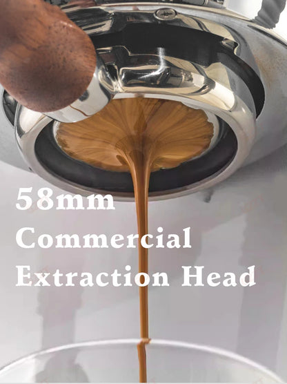 GZZT Mini Commercial Coffee Machine Semi-automatic Espresso Maker 2 Pump 2 Boiler Extract Coffee and Milk Foam at the same time