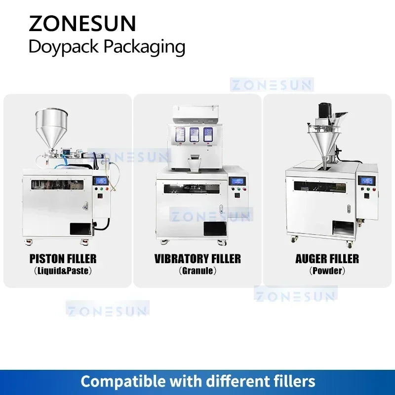 Zonesun Pouch Packaging Machine Doypack Packing Machine Automatic Filling and Sealing Machine Liquid Power Granule ZS-FSB30