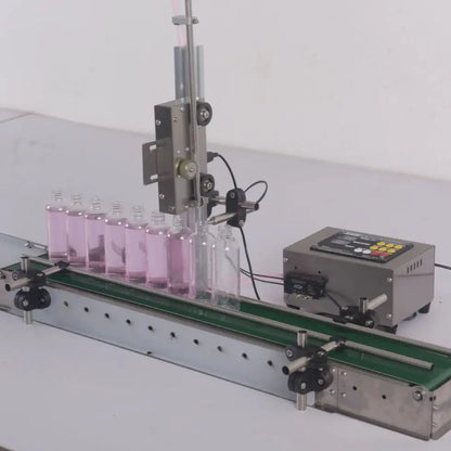Auto Filling Machine Anti Drip and Anti Foam Filler With UP Down Filling Nozzle With Conveyor Belt
