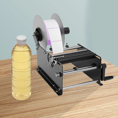 Manual Round Bottle Labeling Machine (Iron)—10-30pcs/min, ±0.5mm Accuracy, Desktop/Freestanding, Fits 0.79-4.72in Bottles