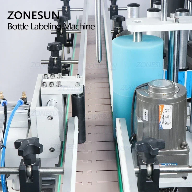 ZONESUN Full Automatic Round Plastic Glass Water Beverage Bottle Positioning And Labeling Machine