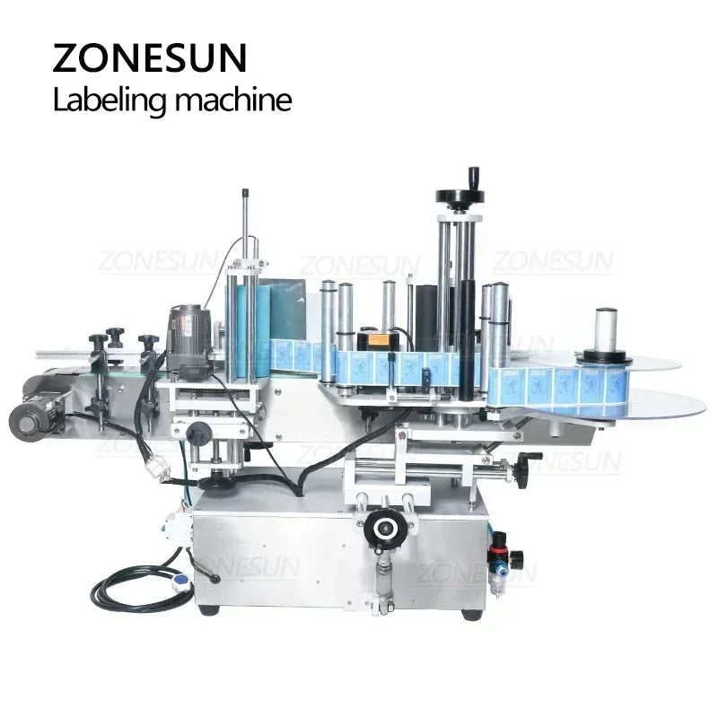 ZONESUN ZS-TB500A Automatic Label Applicator Jar PET Round Bottle Labeling Machine with Date Coder