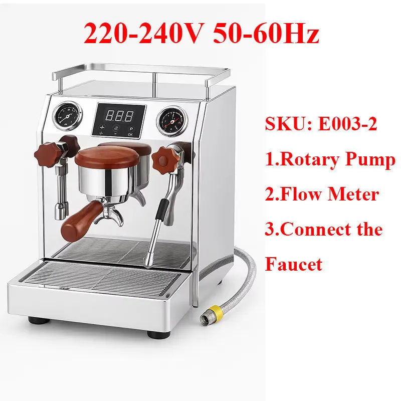 CAFOVO E003 9Bar Commercial Espresso Machine Dual Boiler Rotary Pump PID Control for Café Built-in flow Meter 220V 110V