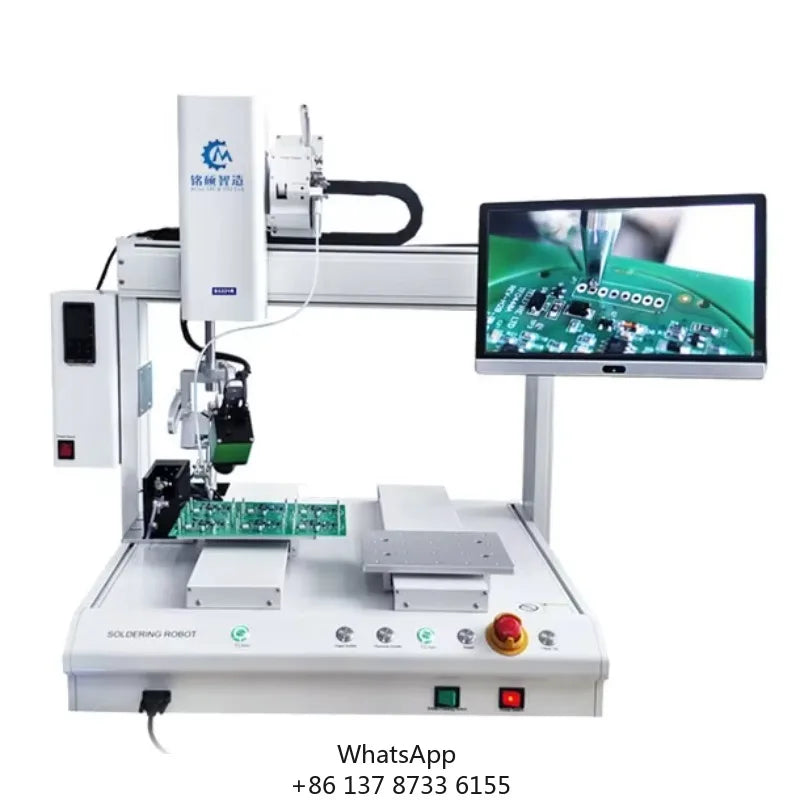 Automatic 4-Axis Solder Robot, PCB LED Desktop Welding Soldering Machine With Vision Function