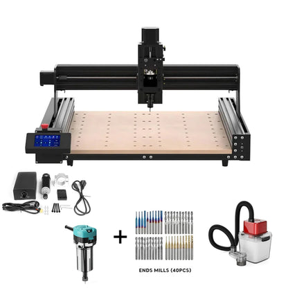 Twotrees TTC450 CNC Router Milling Cutting Machine GRBLLaser Engraver For Acrylic PCB PVC Metal Aluminum 500W Spindle Motor