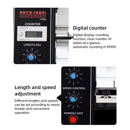 Industrial Automatic Label Dispenser 220V/110V Sticker Separating Machine Auto Label Stripping Device for Label Removal