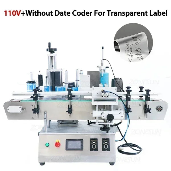ZONESUN ZS-TB500A Automatic Label Applicator Jar PET Round Bottle Labeling Machine with Date Coder