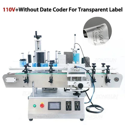 ZONESUN ZS-TB500A Automatic Label Applicator Jar PET Round Bottle Labeling Machine with Date Coder