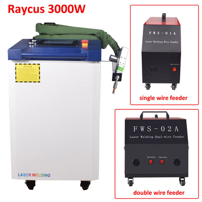 3000W Raycus 4 in 1 Laser Welding Cleaning Cutting for Metal Double Pendulum Laser Welder with Dual Wire Feeder Machine EU Stock