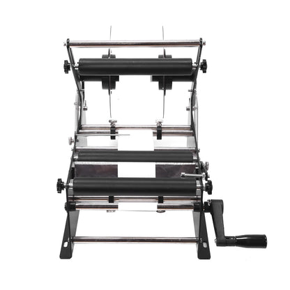 Manual Labeling Machine Hand Crank Simple Labeling Tool Label Applicator with Handle Round Bottle Sticker for Cans and Bottles