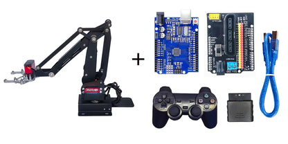 4 DOF Robot Arm with Metal Rotating Big/Small Base For Arduino ESP32 Robot DIY Kit Manipulator Claw Programmable Robot Projects