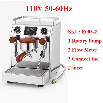 CAFOVO E003 9Bar Commercial Espresso Machine Dual Boiler Rotary Pump PID Control for Café Built-in flow Meter 220V 110V