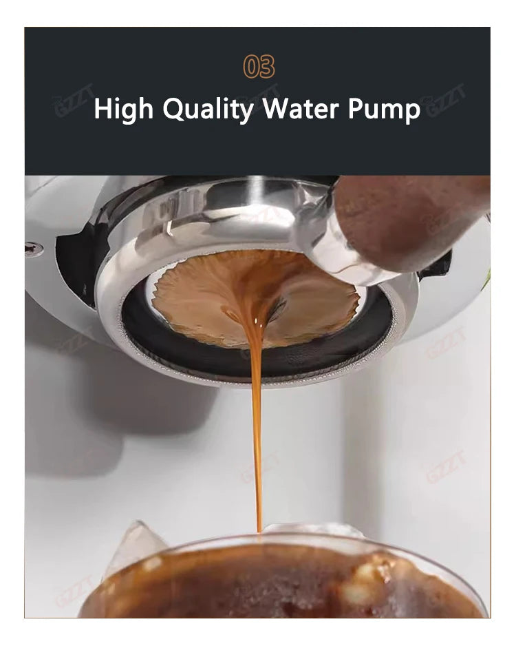 GZZT CM-D1 Semi-automatic Espresso Machine Small Commercial Coffee Machine Double Pumps and three Boilers 220V