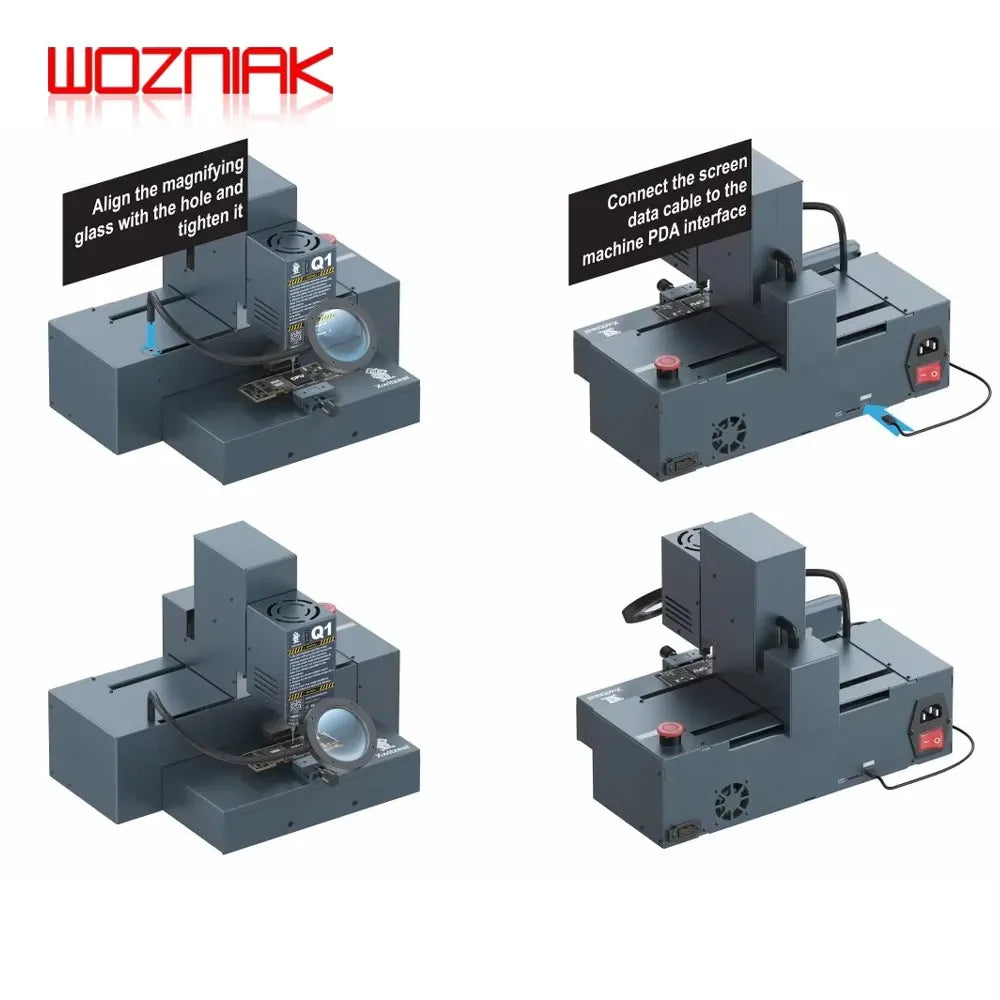 XWITZEAL Q1 Smart Automatic CNC Chip Grinding Machine For iPhone 11-15PM Android Touch IC CPU Frame Polishing Phone Repair Tools