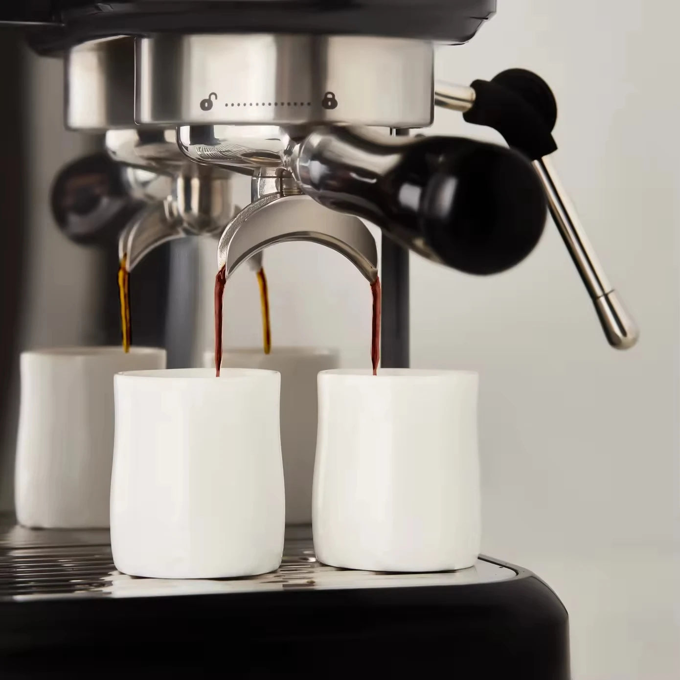 CAFOVO EM3601 3 in 1 Espresso Coffee Brewer Machine with Grinder 3 heating blocks 19bar Commercial Italy Coffee Maker