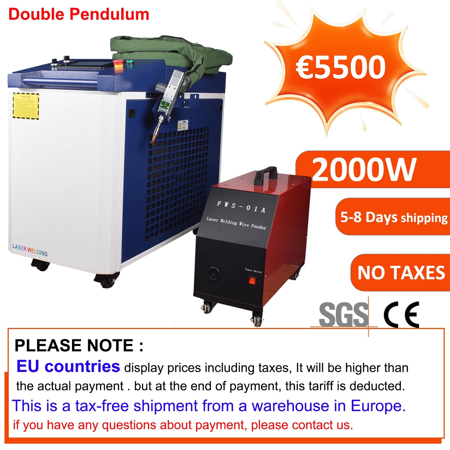 Double Wobble Laser Welder 1500W Raycus 4 in 1 Laser Cleaning Welding Cutting for Metal Handheld Fiber Laser Welding Machine