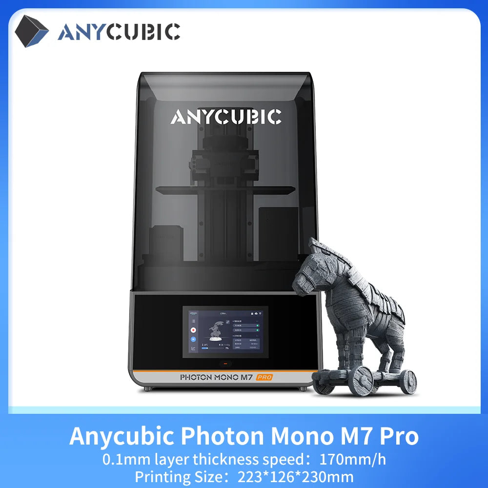 ANYCUBIC DLP SLA LCD 3D Printer High Speed 3D Resin Printer Photon Mono 4, M5s Pro, M7 Pro, M7, D2&Wash Cure Machine