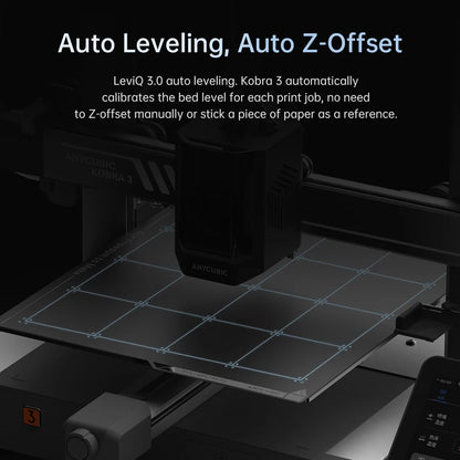 ANYCUBIC Kobra 3 FDM Max 600mm/s Print Speed 3d Printer 25-Point Automatic Leveling With 9.8 x8.7 x 8.7inch Print Size