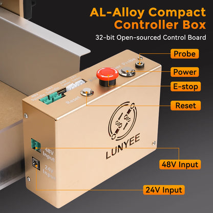 LUNYEE Router CNC Machine 4040 PRO for Woodworking Metal Acrylic Cutting Milling GRBL Control Lead Screw Driven 3Axis