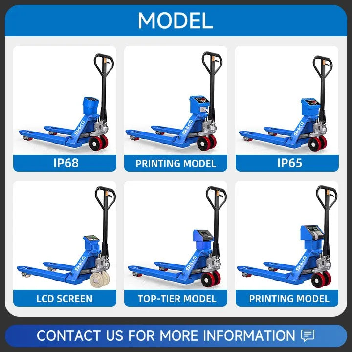 SK 1-3 ton manual forklift manual pallet truck with weight and printing function for warehouse pallet jacks