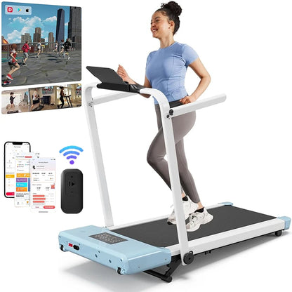Hot Walking Pad Treadmill with 9% Incline Under-Desk for Home/Office 37.4inch Belt LCD Display Portable Foldable Safety Armrest