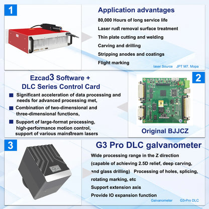 2.5D 300W JPT Mopa Fiber Laser Marking Cutting Machine 3D Relief Deep Engraving for All Metal 200W Fiber Laser Deep Engraver