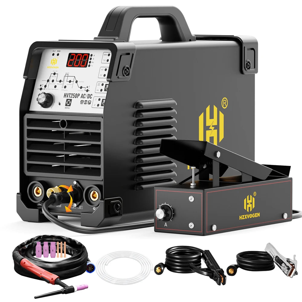 HITBOX HBT250P AC/DC Aluminium Tig Welding Machine IGBT Inverter 2T/4T HF TIG/MMA ARC Stick Argon Precise Digital Pulse Welder