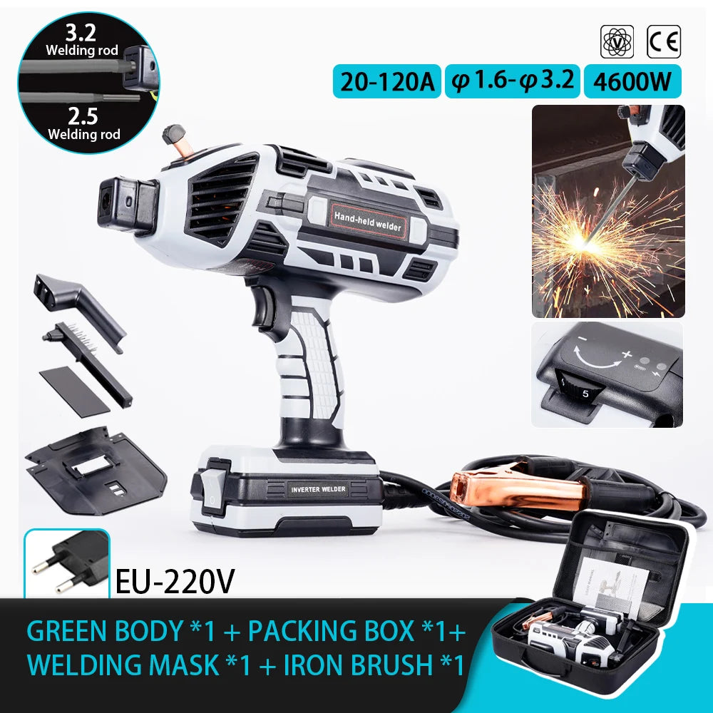 Hormy 4600W Handheld Welding Machine Small Portable All-in-One Mini Arc Welding Home Hand Welding Equipment Machine Euro 220V