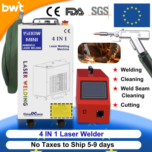 1500W bwt Fiber Laser Welder 4 in 1 Laser Welding Cleaning Cutting Soldering Machine for All Metal Rust Removal EU US Stock