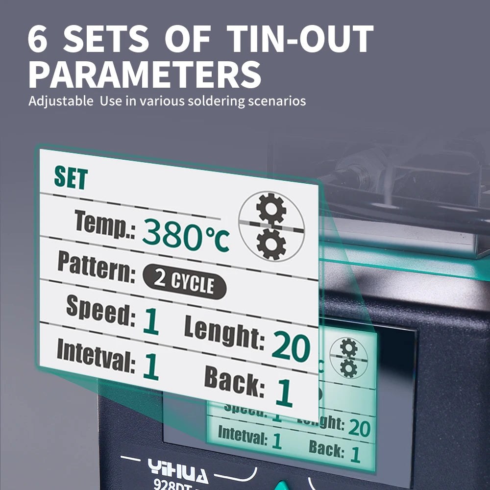 YIHUA 928DT-II 230W Soldering iron Auto Send Tin Soldering Station Fast Heating Tin Feeder Foot Rest Welding Machine Tools