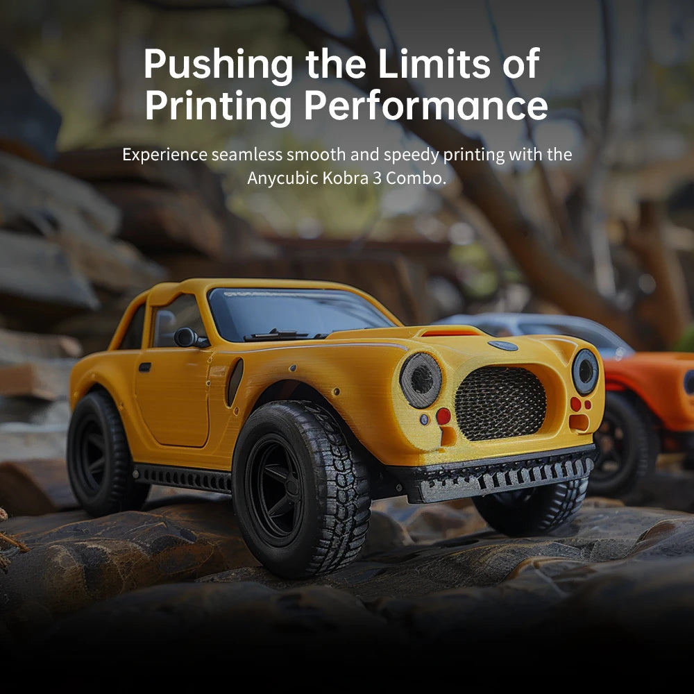 ANYCUBIC Kobra 3 Combo AE Version Multi-Color FDM 3D Printer 600mm/s Printing Speed Build Size 250x250x260mm 4 to 8 Color Print