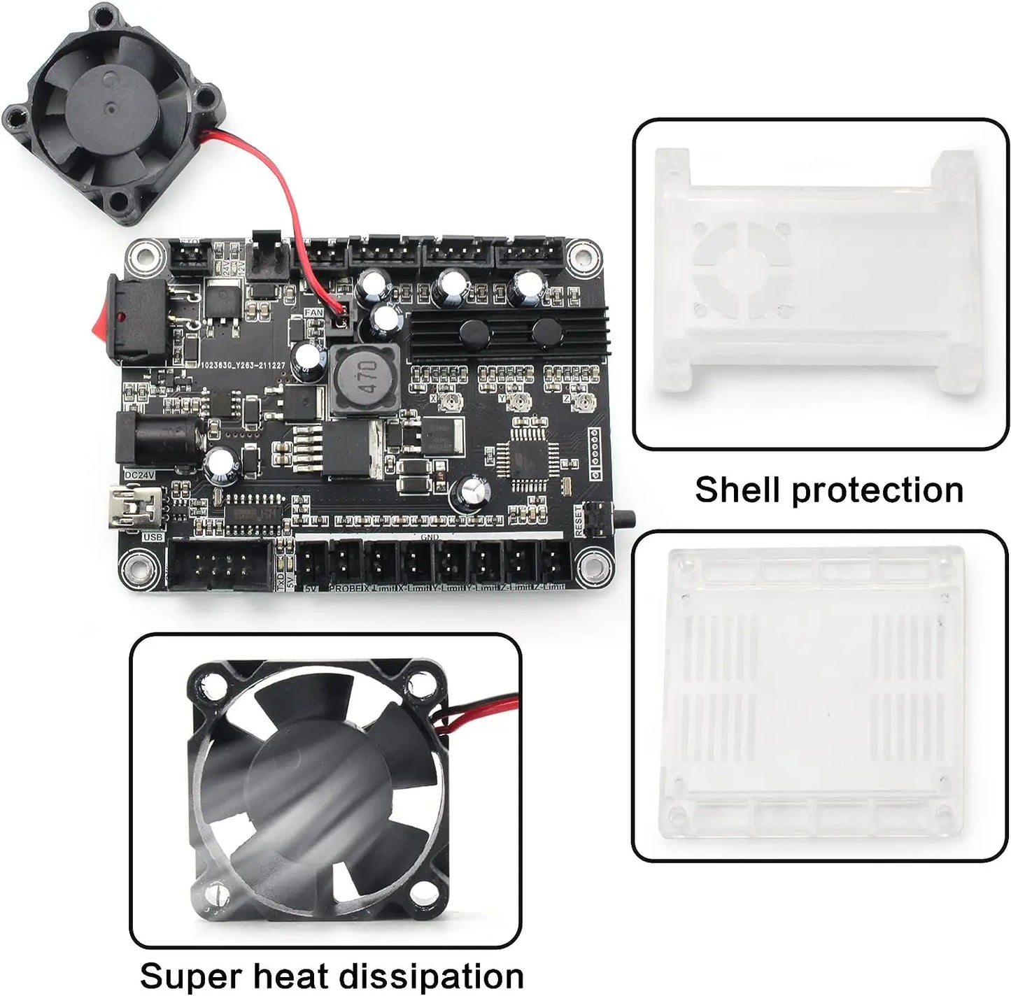 【EU US BZ】DIY Mini 1610 Pro 3 Axis CNC Laser Router Milling Woodworking Machine + Offline controller