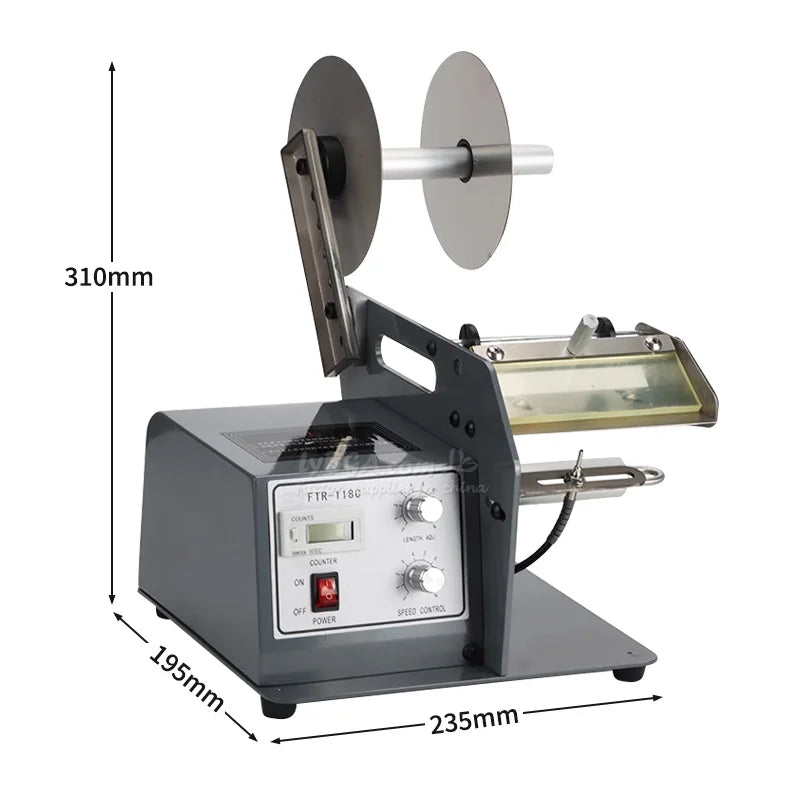 Fiber Induction Sticker Label Stripping Dispensing Machine FTR-118C 120-320MM With Counting Function Labeling Peel Photoelectric