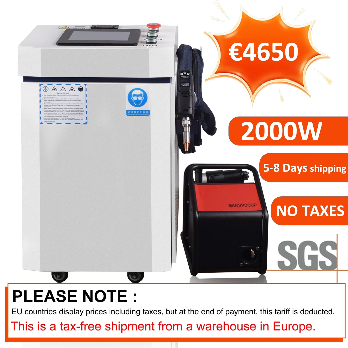 2000W 4 in 1 Laser Welding Cleaning Cutting Soldering Machine for All Metal 3000W 1500W Handheld Fiber Laser Welder EU US Stock