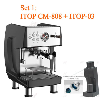 ITOP CM-808 9Bar Commercial Espresso Coffee Maker 2 ULKA Pump 3 Boilers PID Temperature Control Semi-automatic Coffee Machine