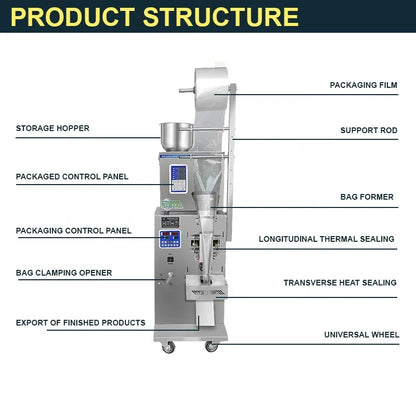 Automatic Small Vertical Food Packing Machine Coffee Powder Filling Bags Sachet Packaging Machine for Small Business