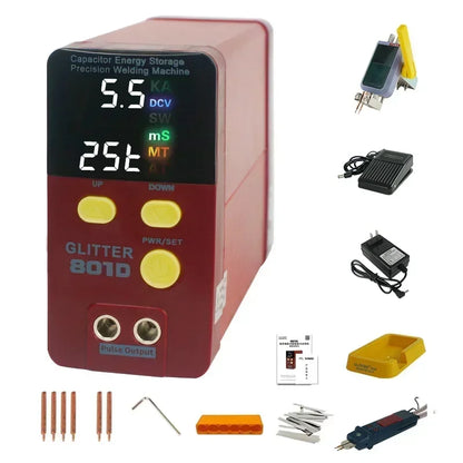 Glitter 801D Spot Welder Pulse Battery Welding Machine Used For Welding 18650 Lithium Battery Pack Capacitor Energy Storage
