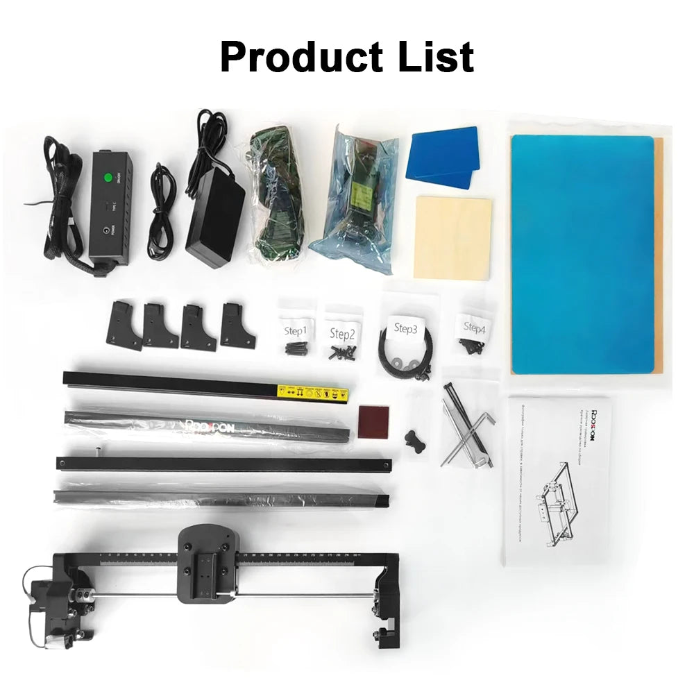 RDDSPON Laser Engraver 2.5W 7W Optical Power CNC Wood Router Engraving Machine Woodworking DIY Portable Cutter Printer 300*300mm