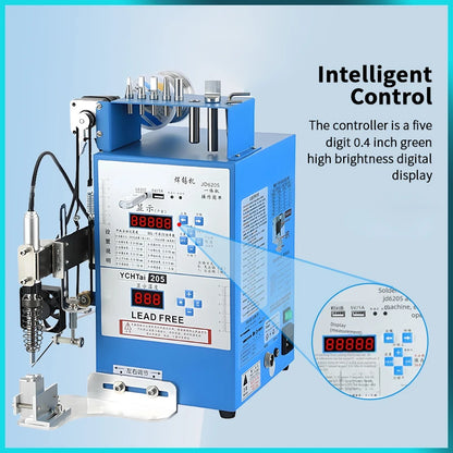 MultiFunction Semi-Automatic Soldering Machine with Foot Switch Light Belt Motor USB2 Wire Soldering Tool Point Soldering Device