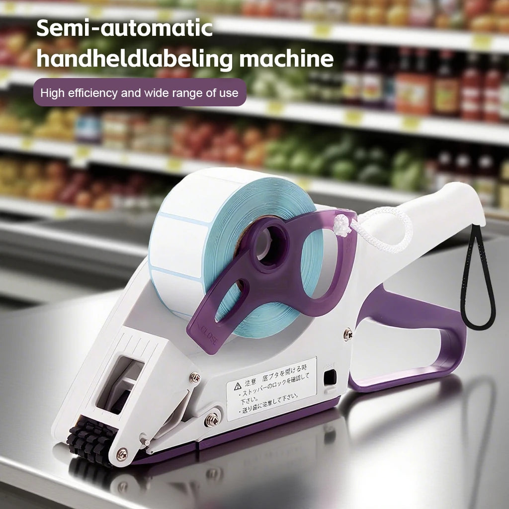 Handheld Labelling Machine Fast Manual Labelling Machine Copper Plate Thermal Self-adhesive Label Trademark Labelling Machine