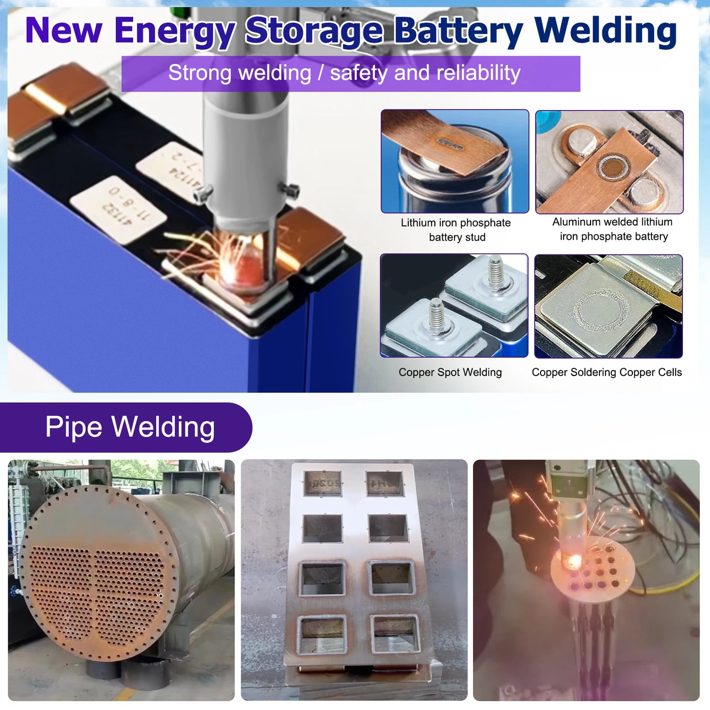 2000W BWT 5 in 1 Fiber Laser Battery Welding Cleaning Cutting welding Machine Double Wobble Handheld Laser Welder for All Metal