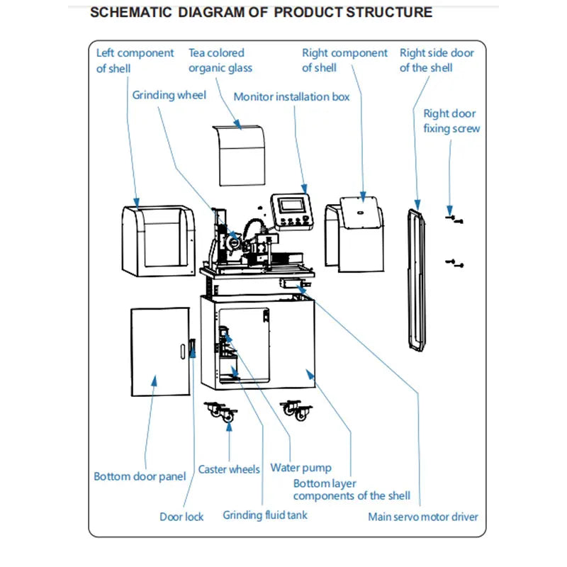 CNC automatic Tool Grinder Machine 4-20MM drill bit ball mill and end mill grinding machine with water cooling