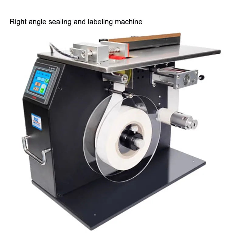 Rectangular Right Angle Sealing and Labeling Machine Small Semi-automatic Box Label Labeling and Sealing Machine 90 Degree Trans