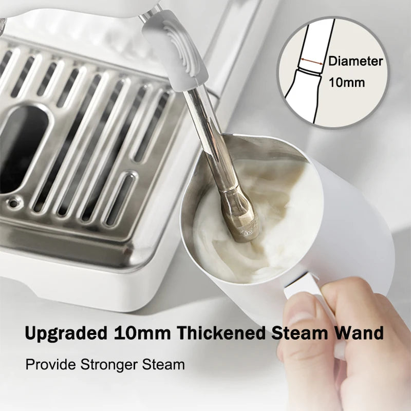 Petrus Espresso Coffee Machine Stainless Steel Coffee Maker With 58MM Portafilter Commercial Steam Wand Milk Frother(220V)