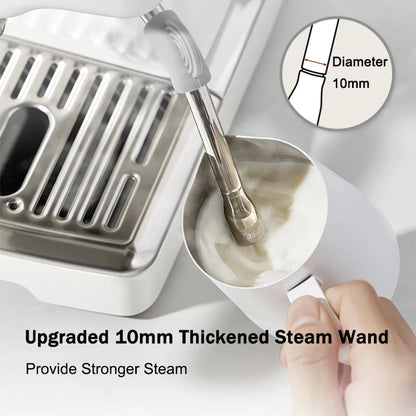 Petrus Espresso Coffee Machine Stainless Steel Coffee Maker With 58MM Portafilter Commercial Steam Wand Milk Frother(220V)