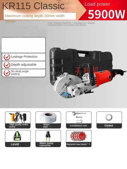 220V High Power Laser Cutting Machine for Dust-free Wall Grooving and Wire Slot Cutting