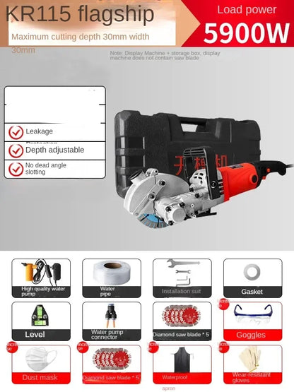 220V High Power Laser Cutting Machine for Dust-free Wall Grooving and Wire Slot Cutting