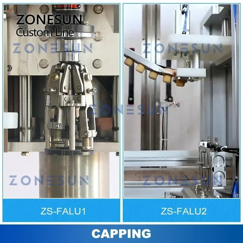 ZONESUN Custom Production Line Bottle Liquid Olive Oil Paste Filling Capping Labeling Machine Packaging Solution ZS-FALU1